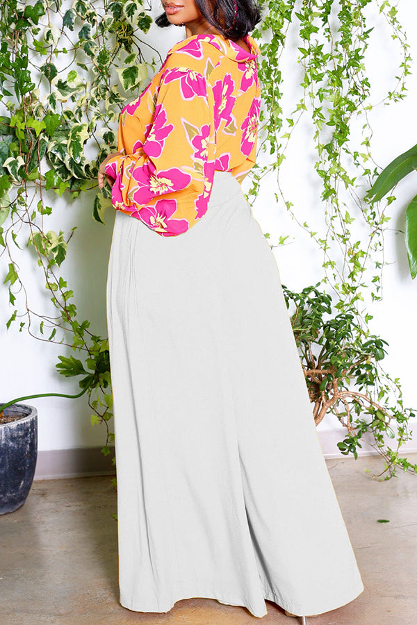 Chic Tie Front Wide Leg Pants