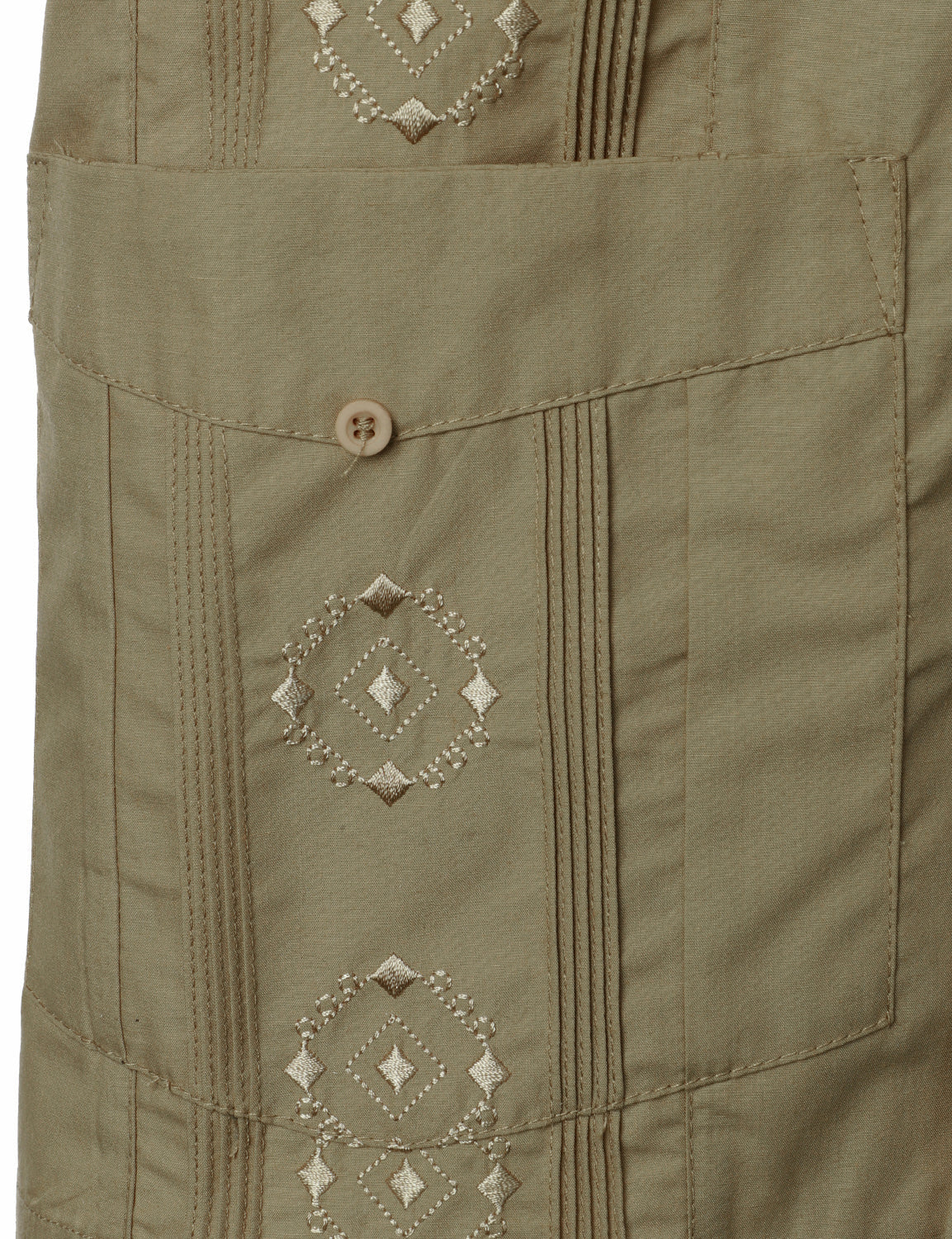 Men's Casual Summer Pocket Short Sleeve Button Up Cuban Guayabera Shirt