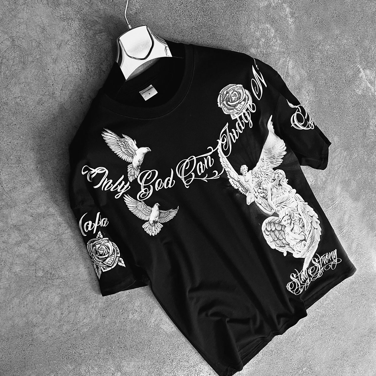 Men's Oversized Fashion Print T-Shirt