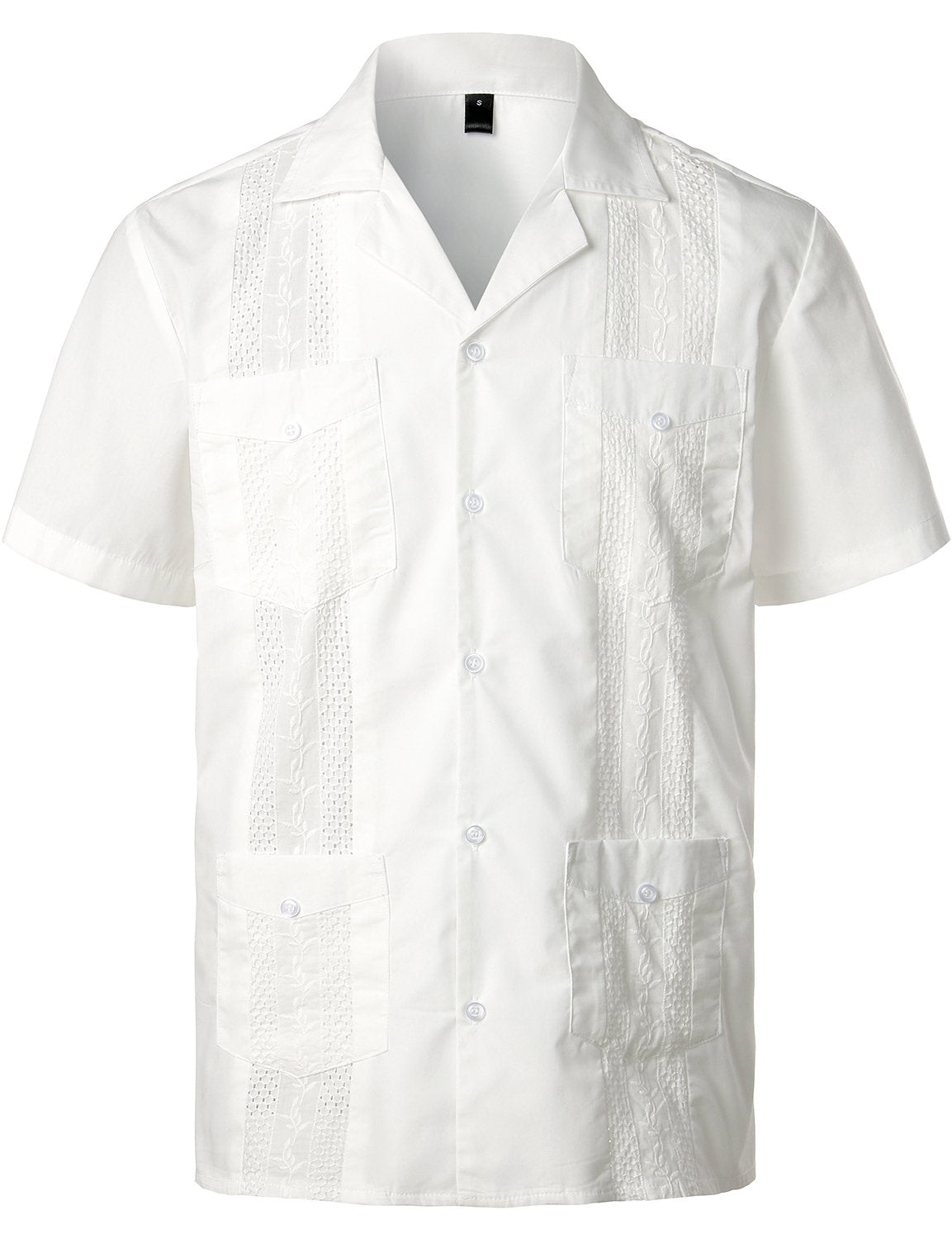 Men's Solid Color Cotton Short Sleeve Shirt