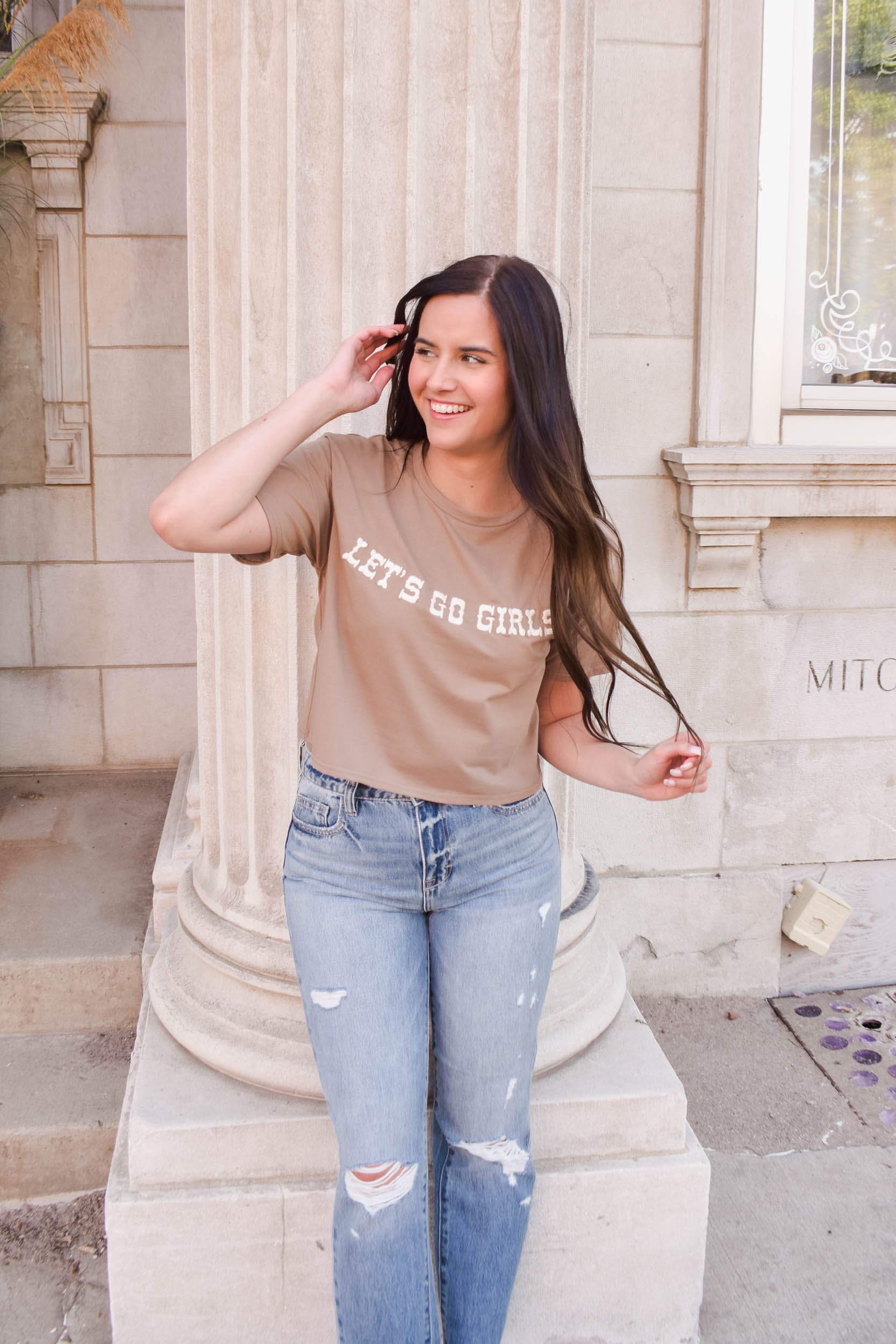Let's Go Girls T-Shirt | Mocha