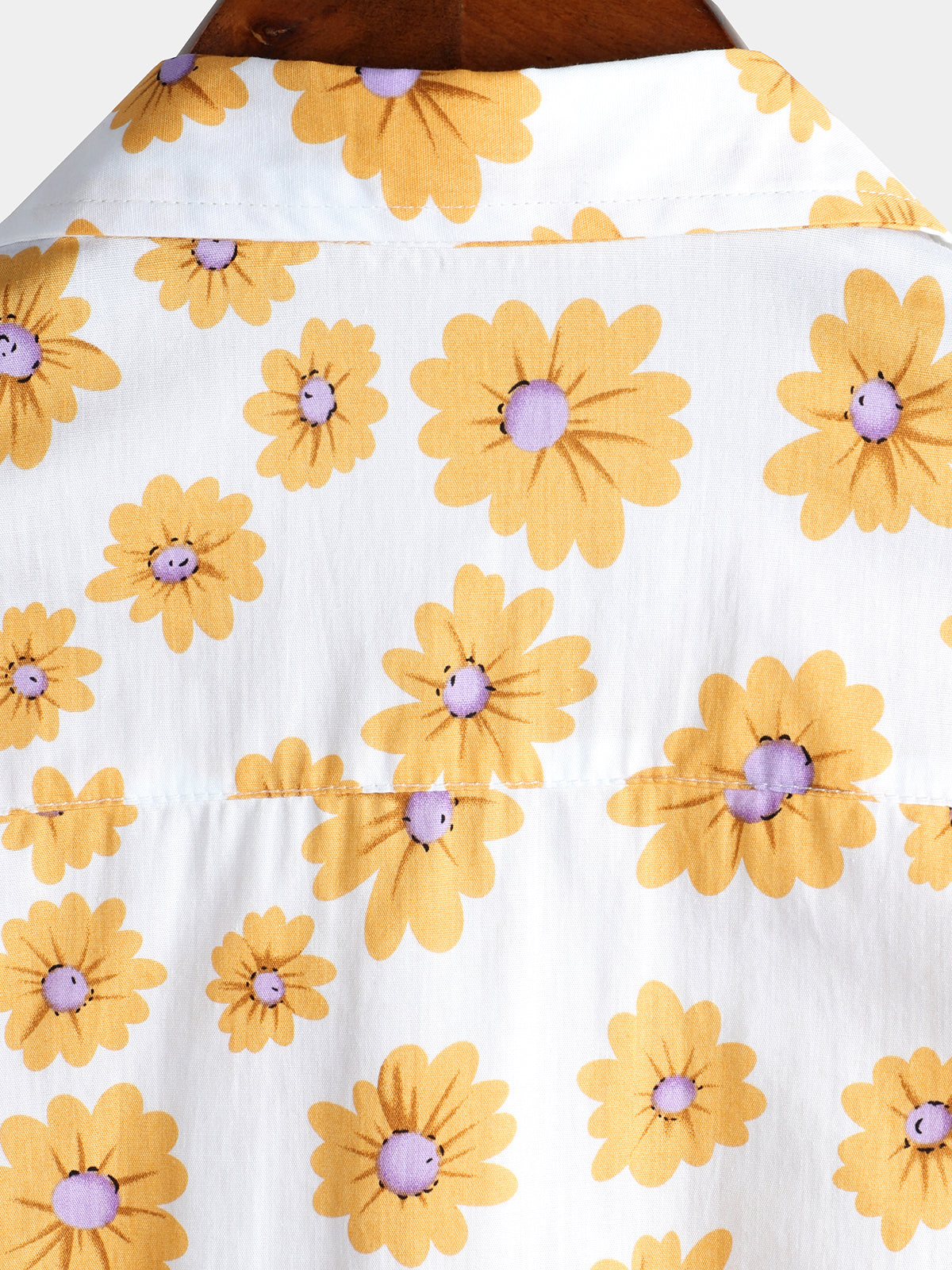 Men's Yellow Daisy Hawaiian Short Sleeve Shirt