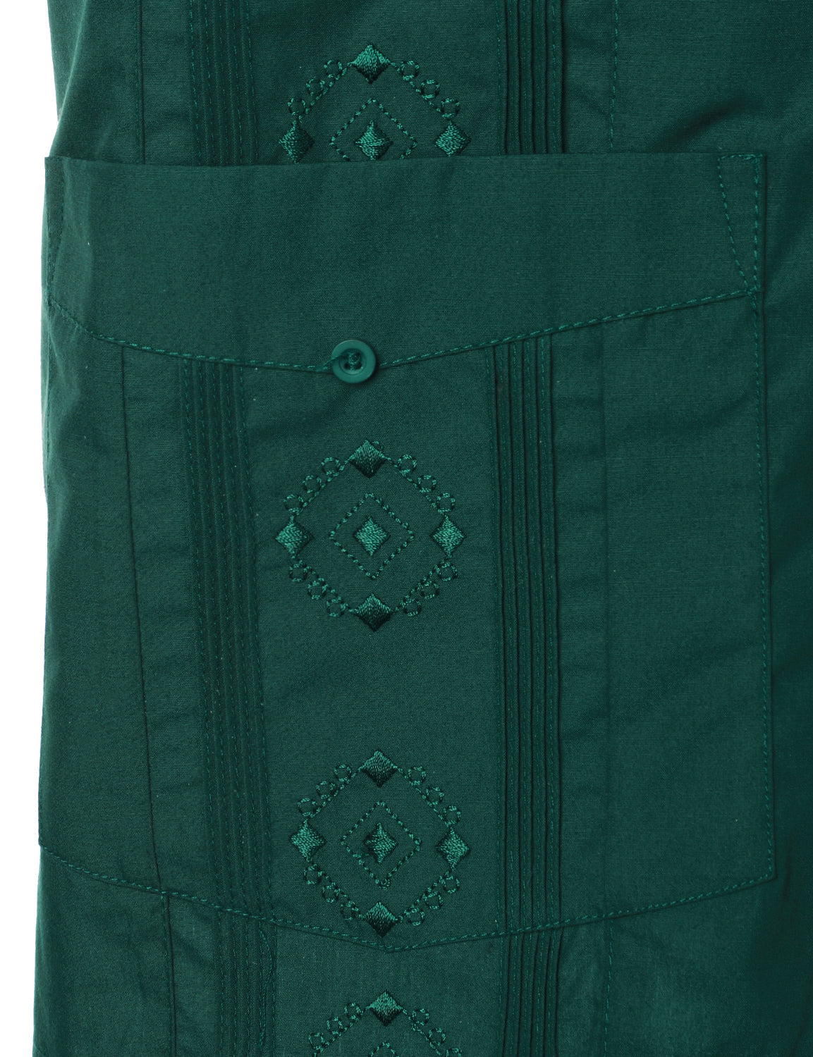 Men's Casual Summer Pocket Short Sleeve Button Up Cuban Guayabera Shirt
