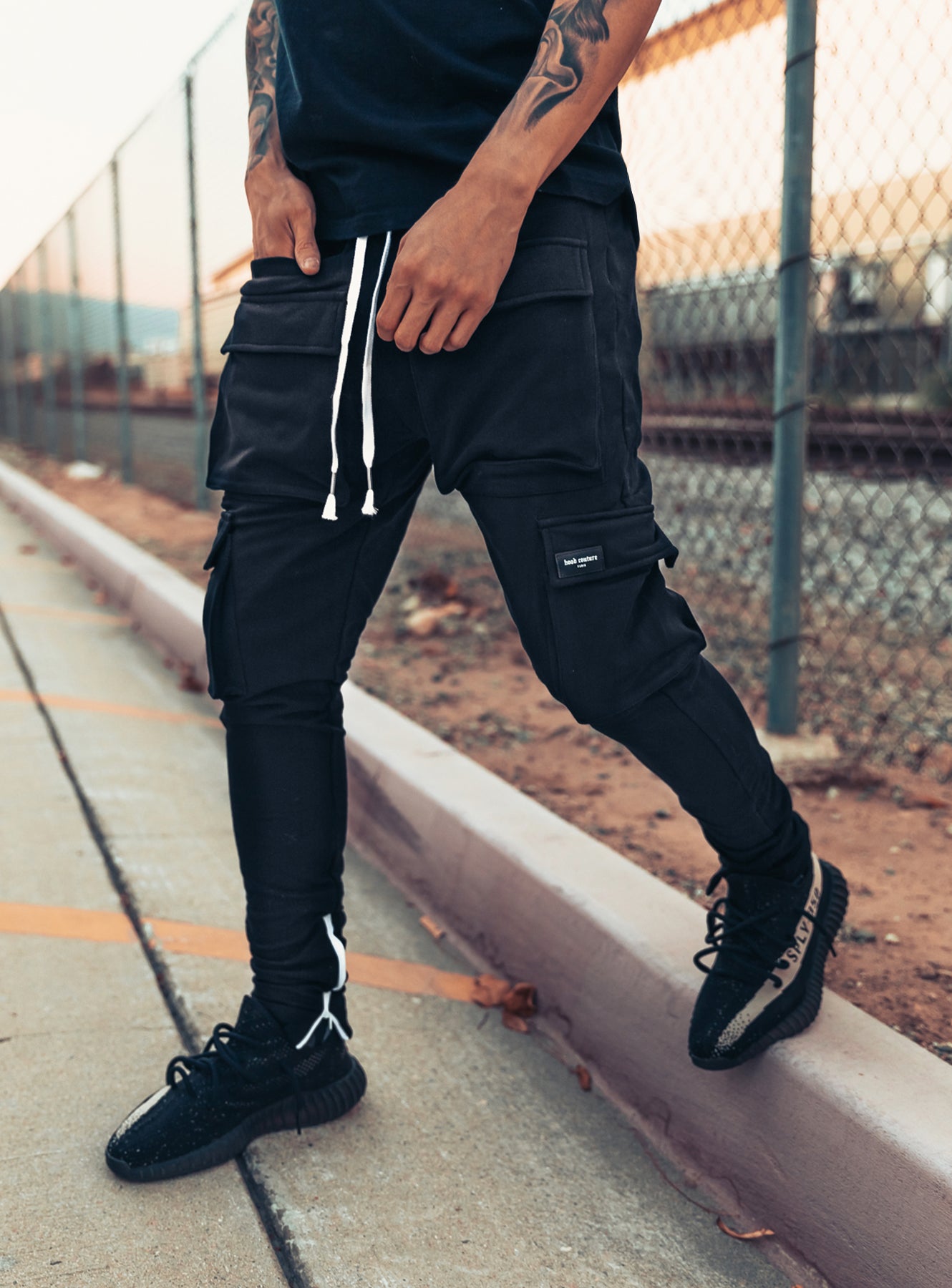 Utility Cargo Pants V1 in Black