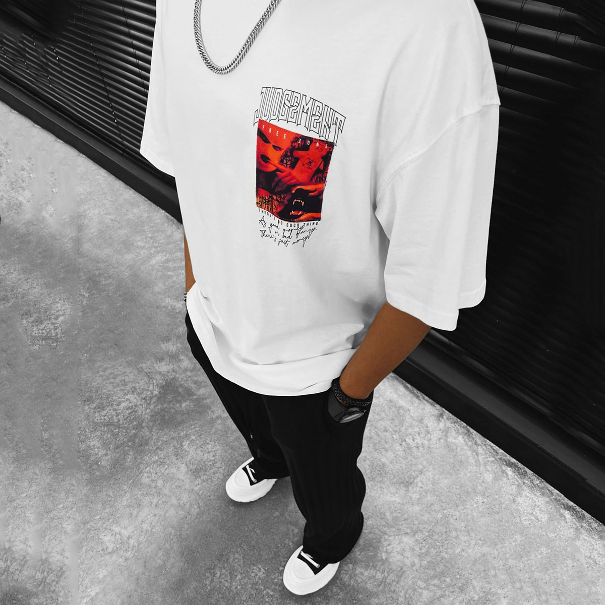 Men's Oversized Fashion Print T-Shirt