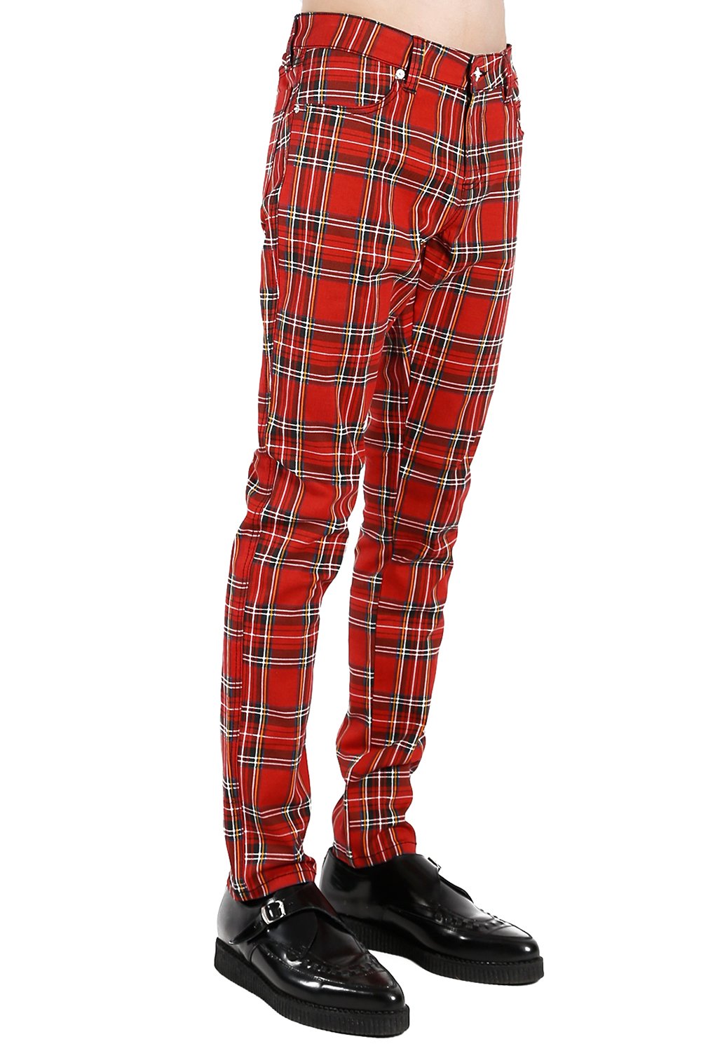 Red Plaid Rocker Jeans