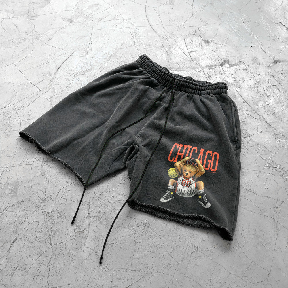 Men's Casual 'CHICAGO' Print Shorts