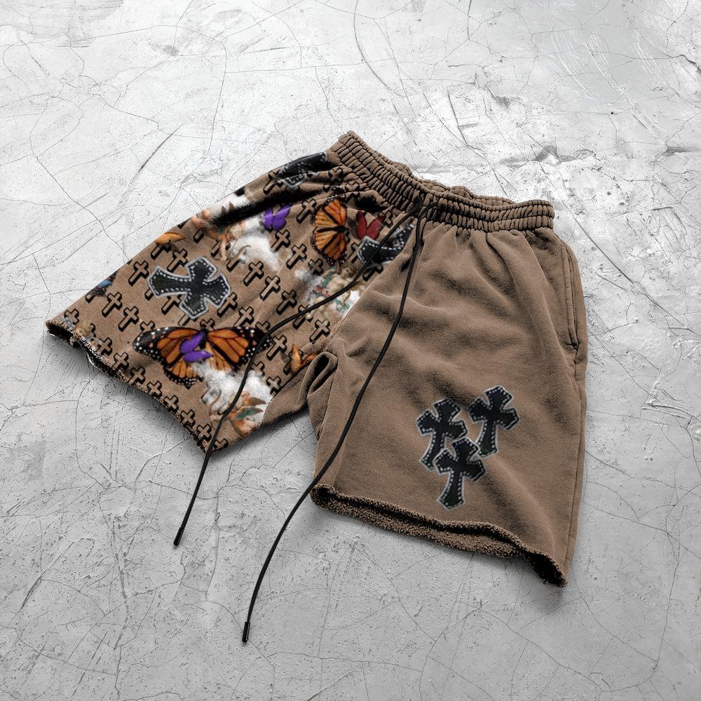 Streetwear Graphic Print Track Shorts