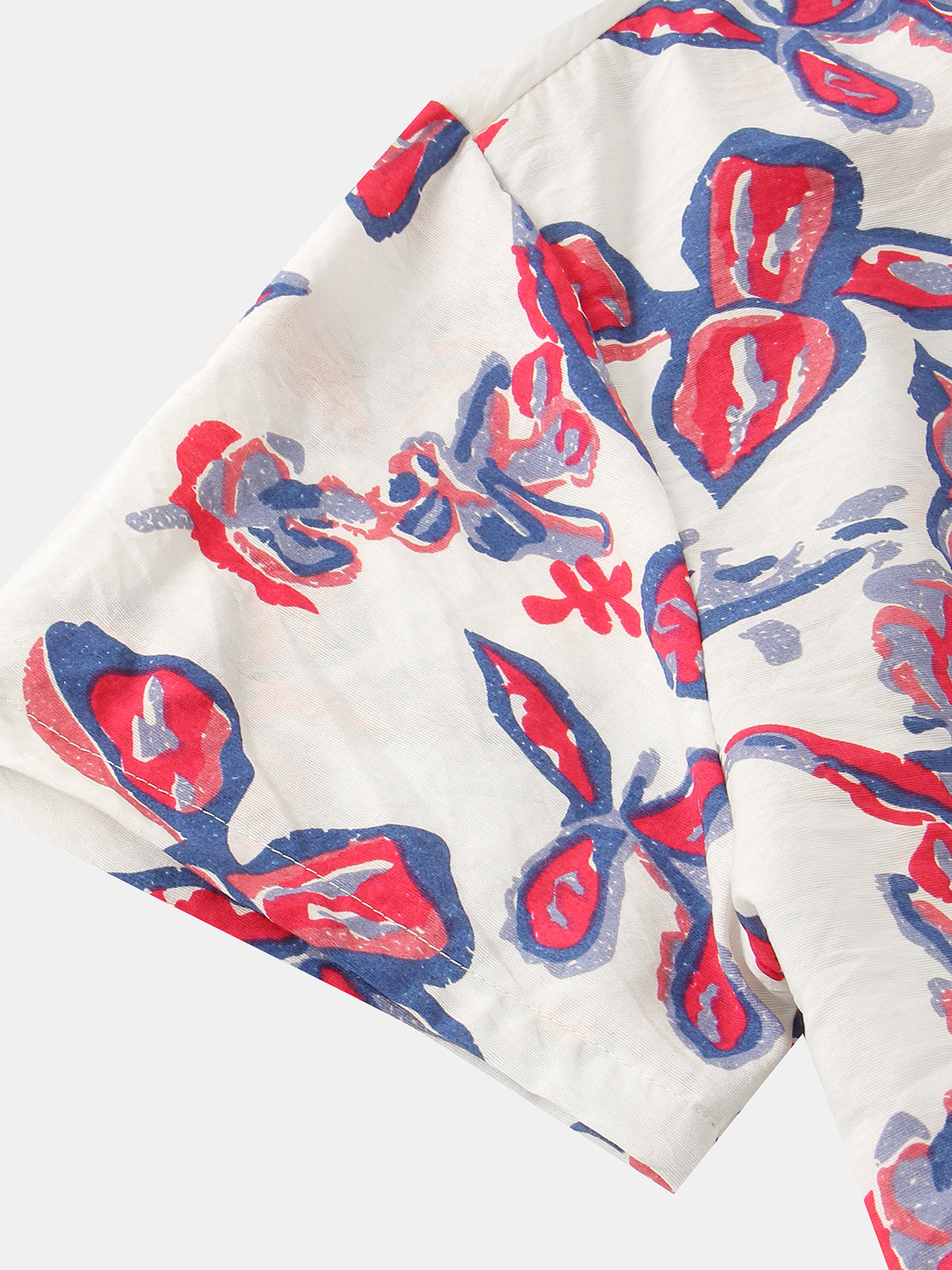 Men's Floral Print Casual Button Up Short Sleeve Shirt