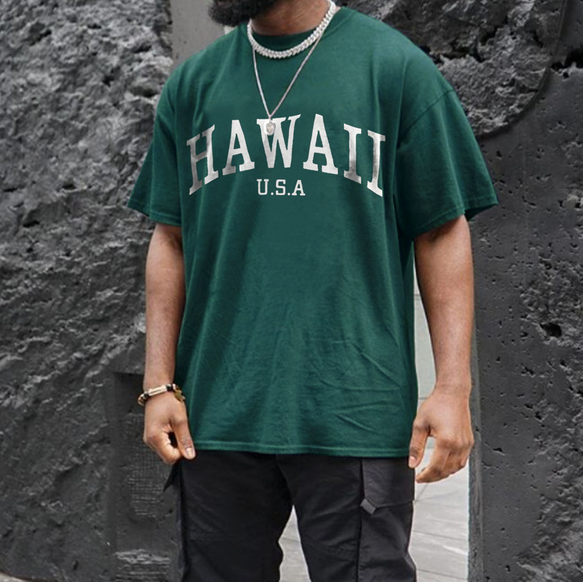 Men's Retro Hawaiian Casual T-shirt