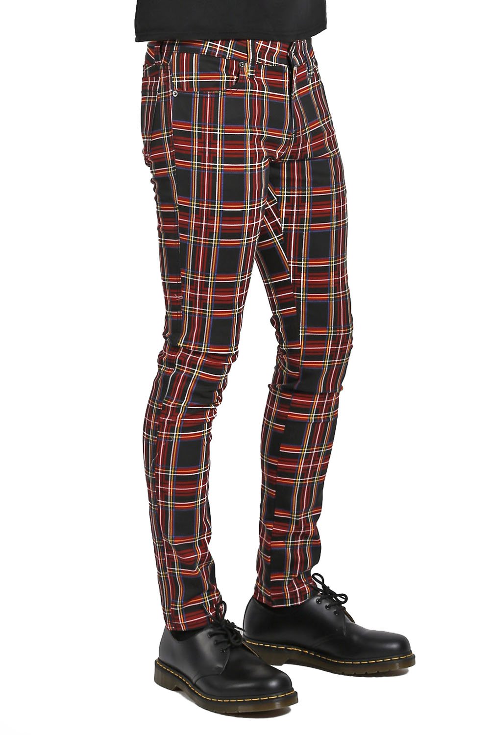 Black Plaid Rocker Pants