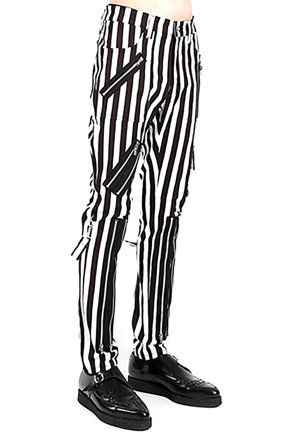 NYC Bondage Pants Black/White Striped