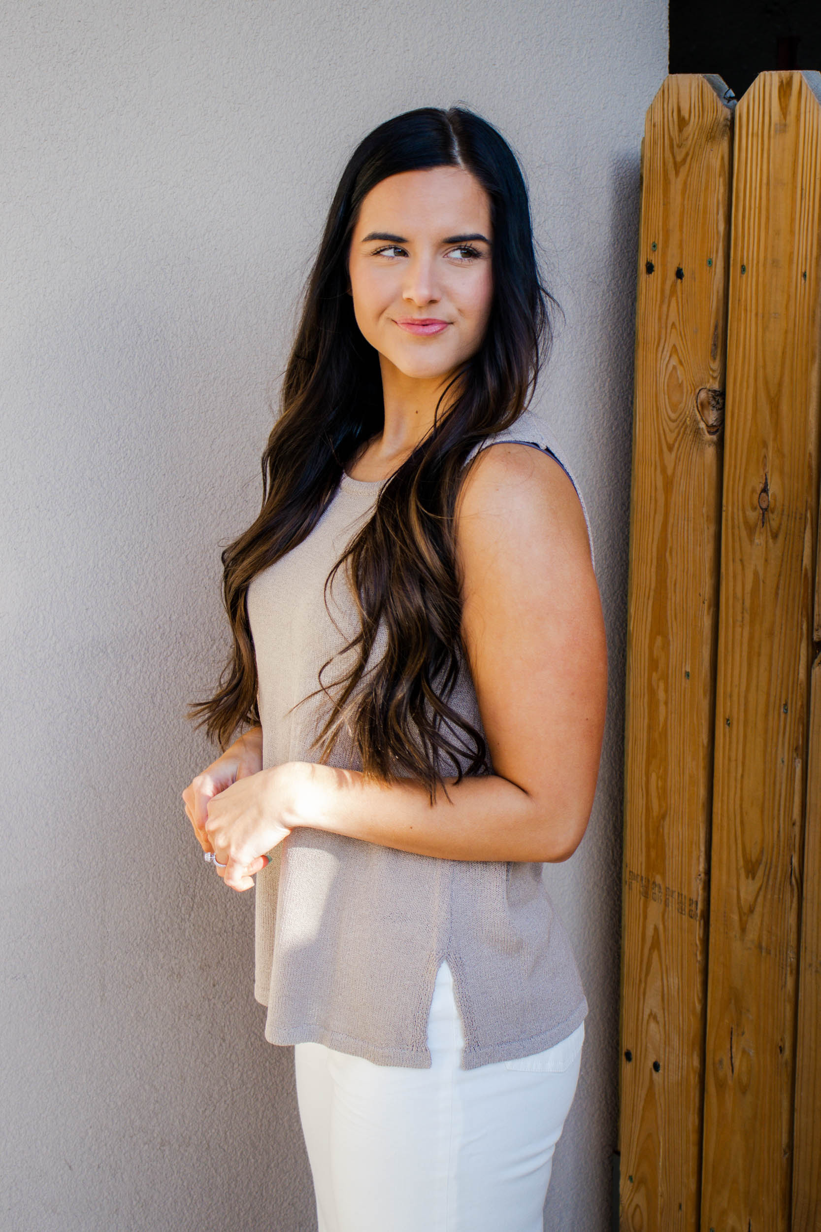 Delilah Sweater Tank | Light Mocha