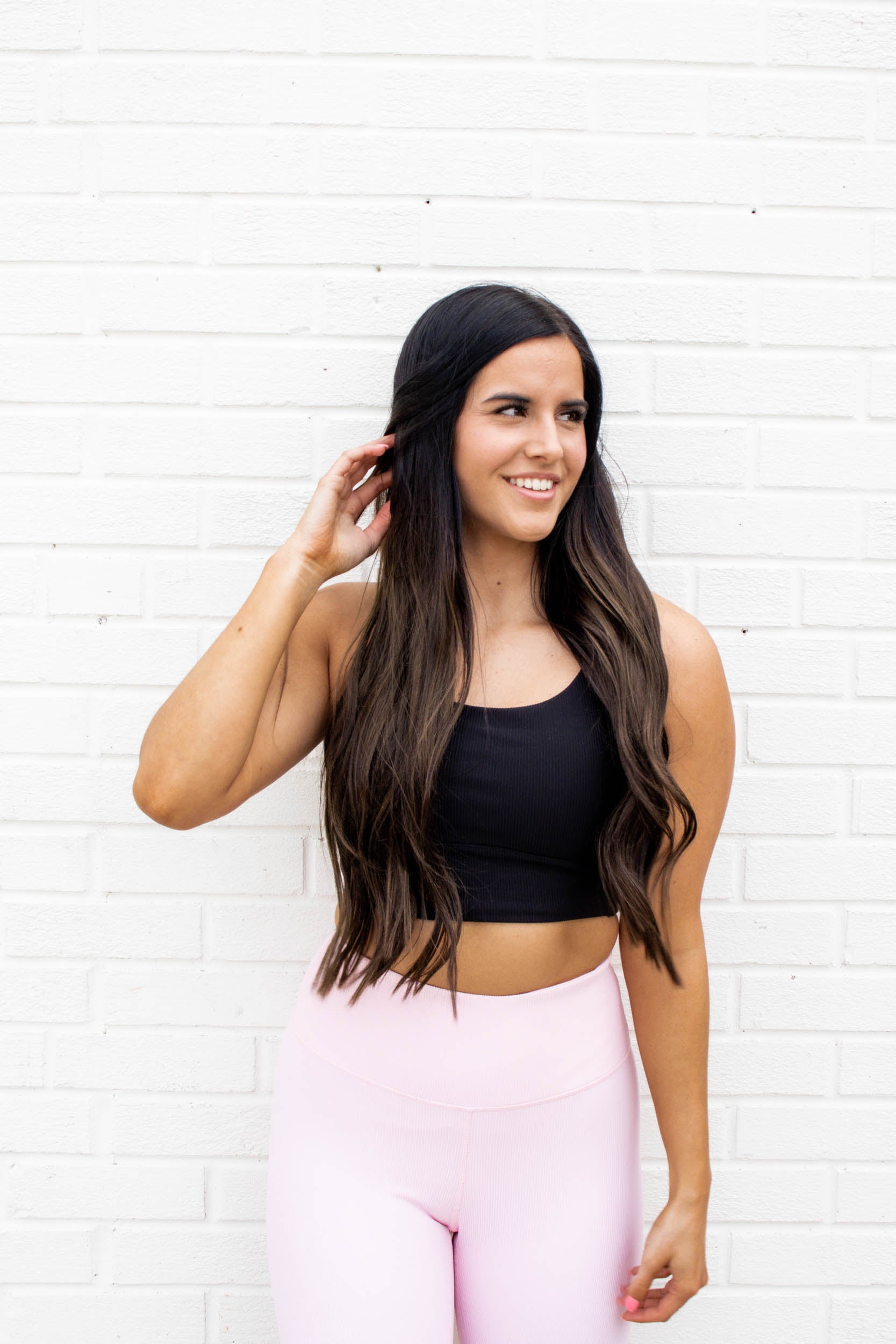 Juliet Ribbed Sports Bra | Black