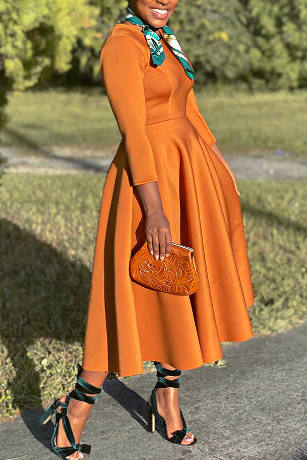 Pearl Love 3/4 Sleeve Swing Dress
