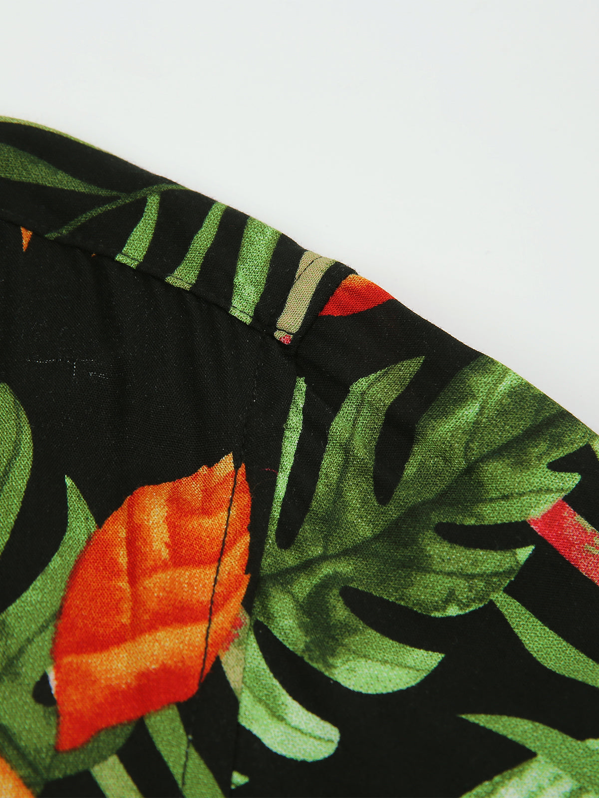 Men's Casual Holiday Tropical Green Hawaiian Short Sleeve Aloha Shirt
