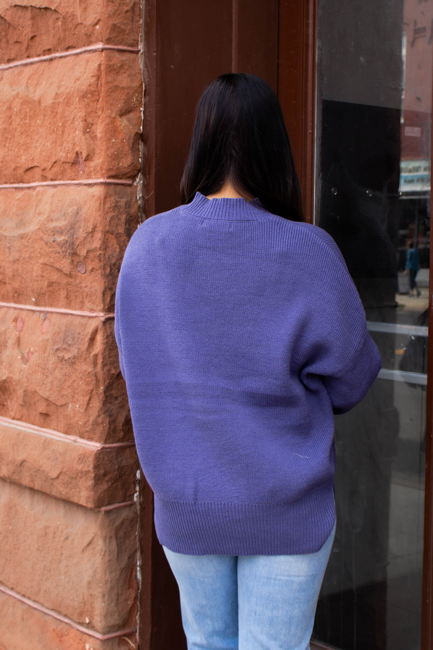 Abbie Chunky Sweater | Denim
