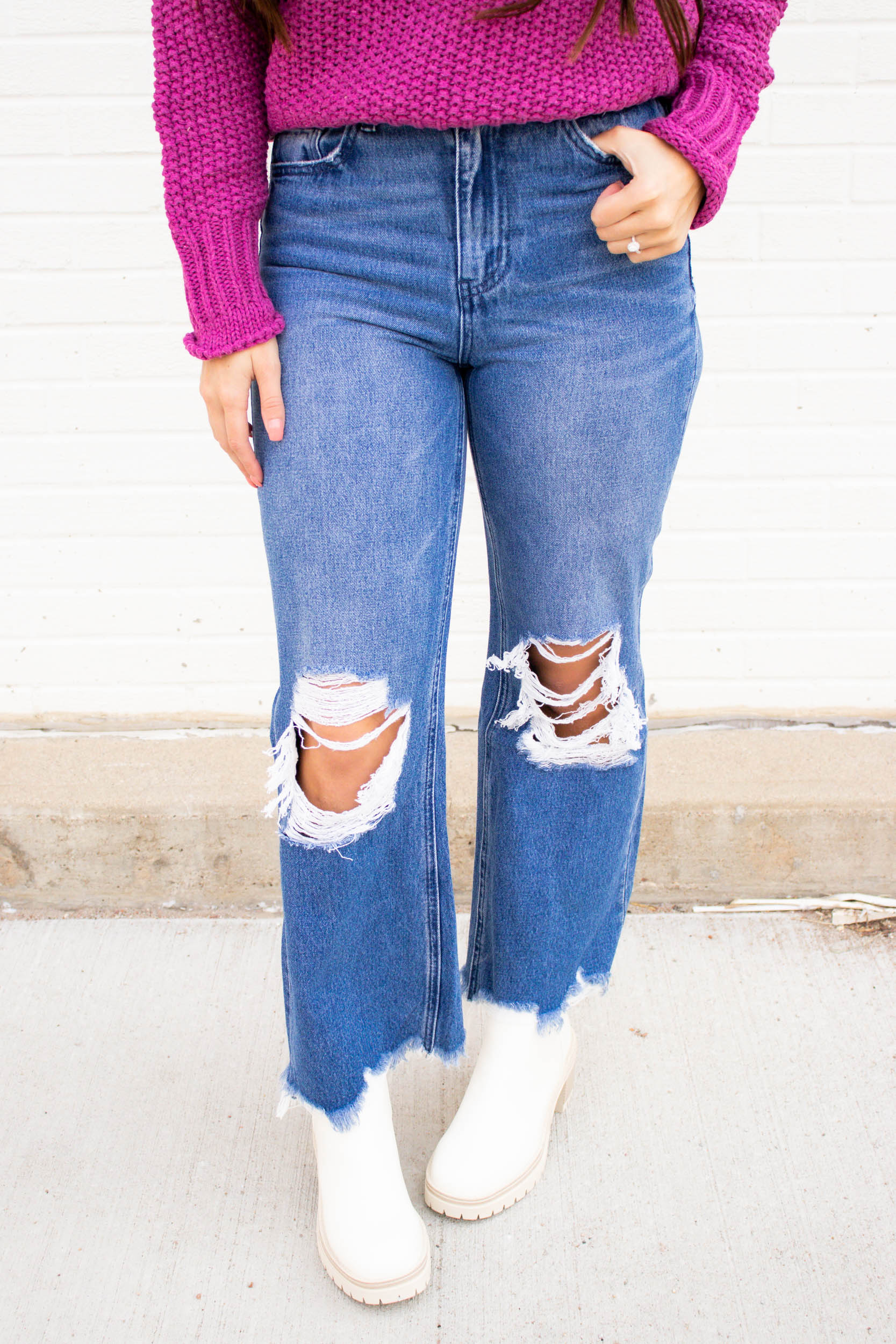 Leslie 90S Vintage Crop Flare Jean | Dark Wash