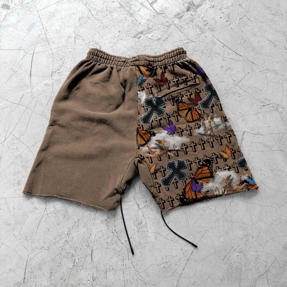 Streetwear Graphic Print Track Shorts