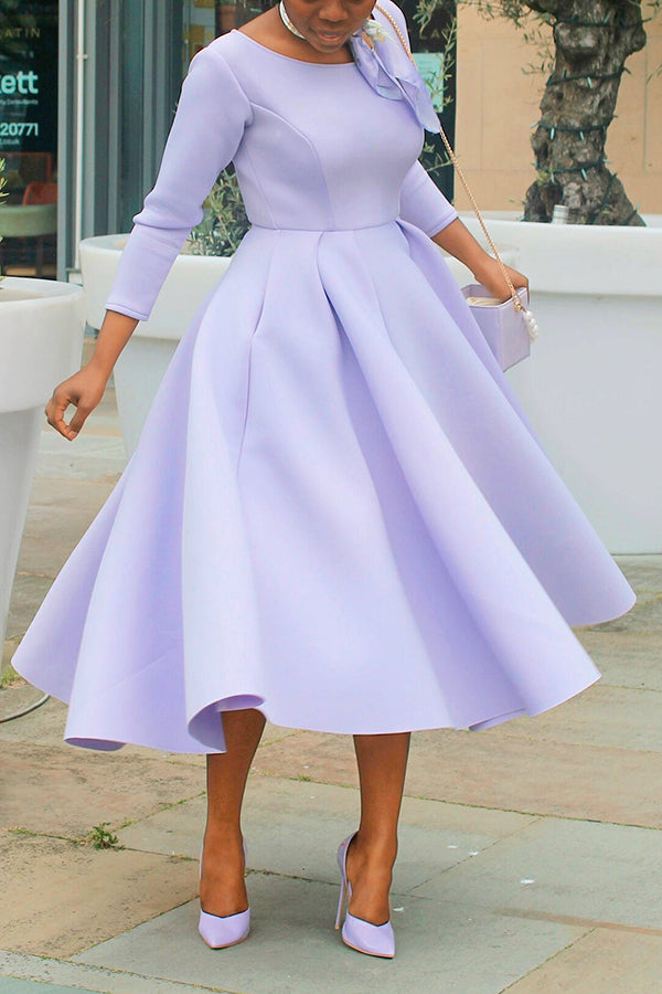 Pearl Love 3/4 Sleeve Swing Dress