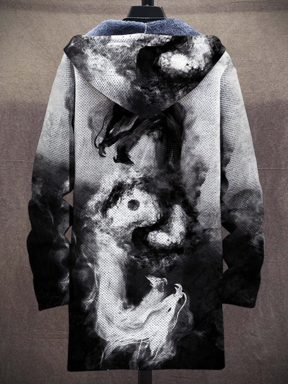 Men's Art Colors Long-Sleeved Fleece Sweater Coat Cardigan