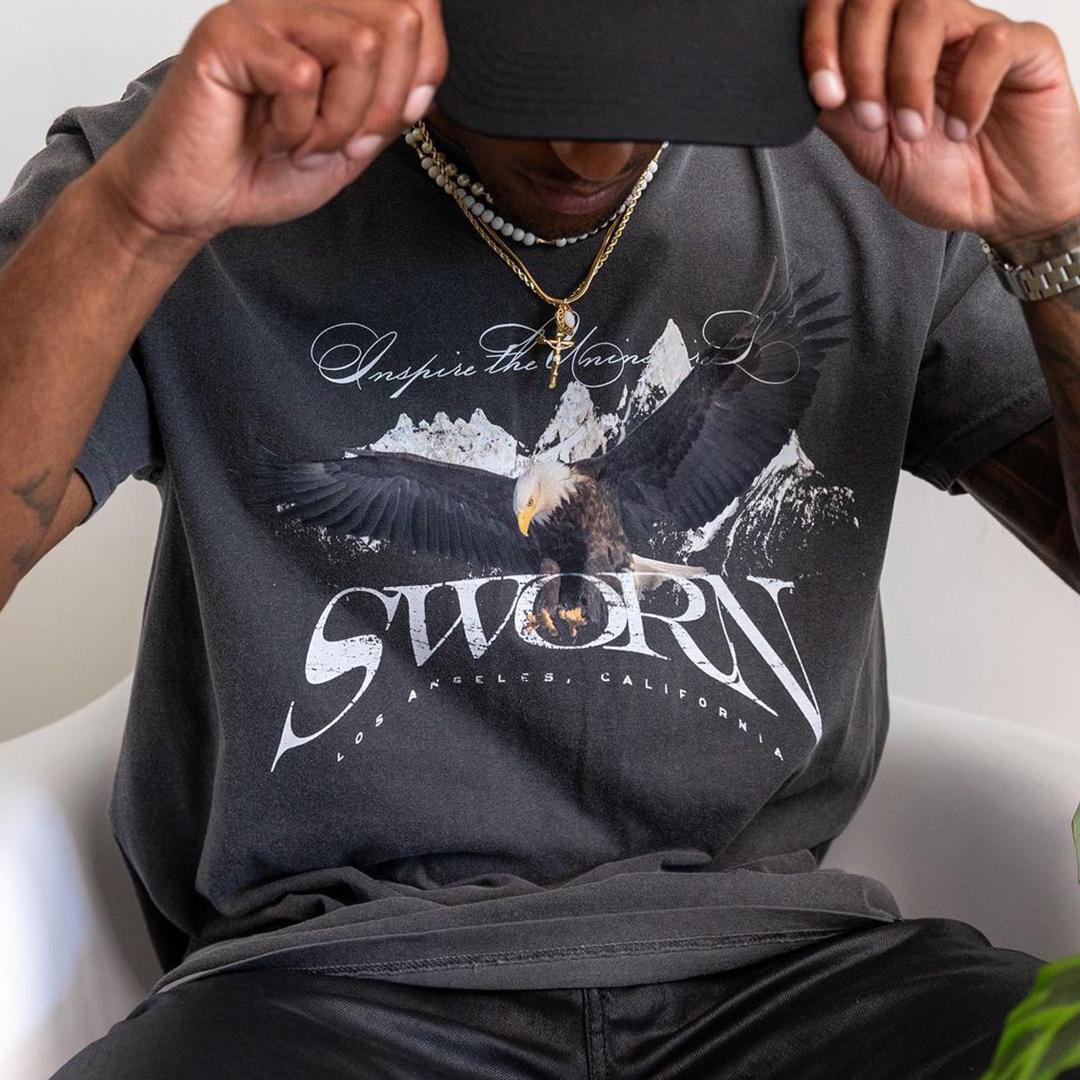 Retro Oversized Men's Print T-shirt