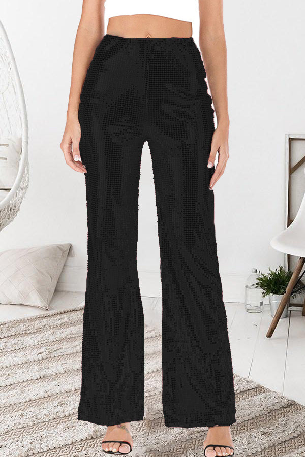 Sequin Flare Leg Pants