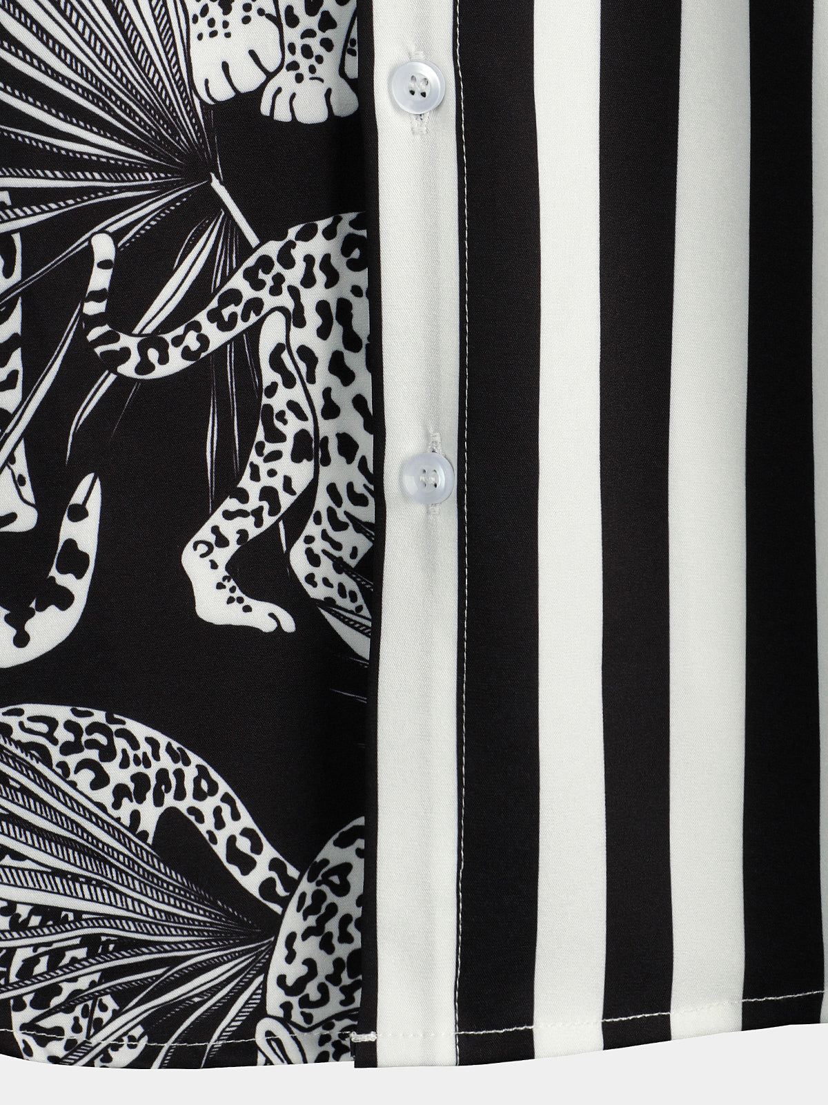 Men's Tiger & Striped Print Holiday Pocket Shirt