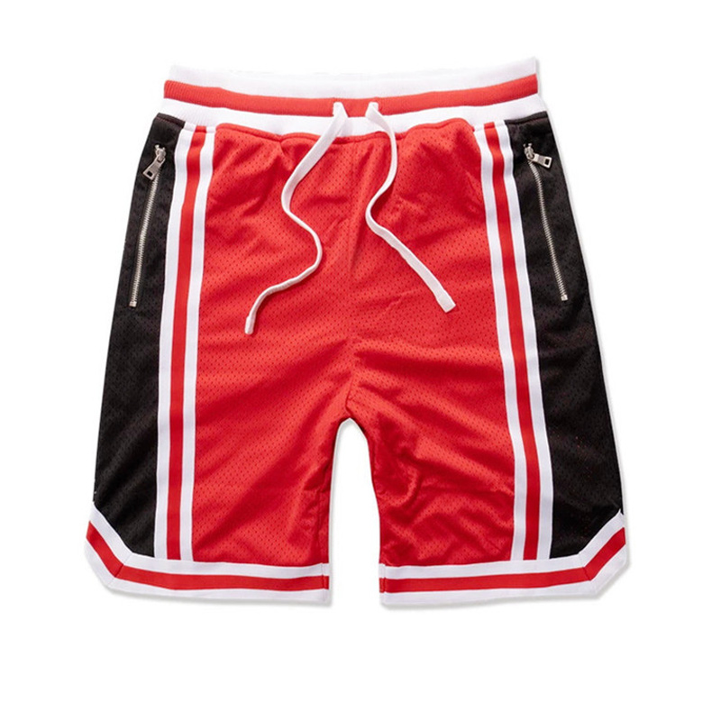 Contrast Panel Mesh Basketball Shorts