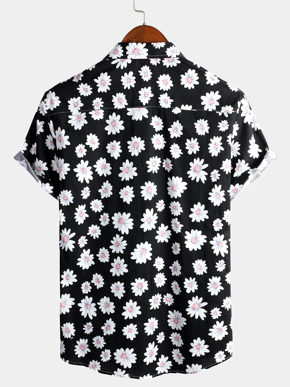 Men's Yellow Daisy Hawaiian Short Sleeve Shirt