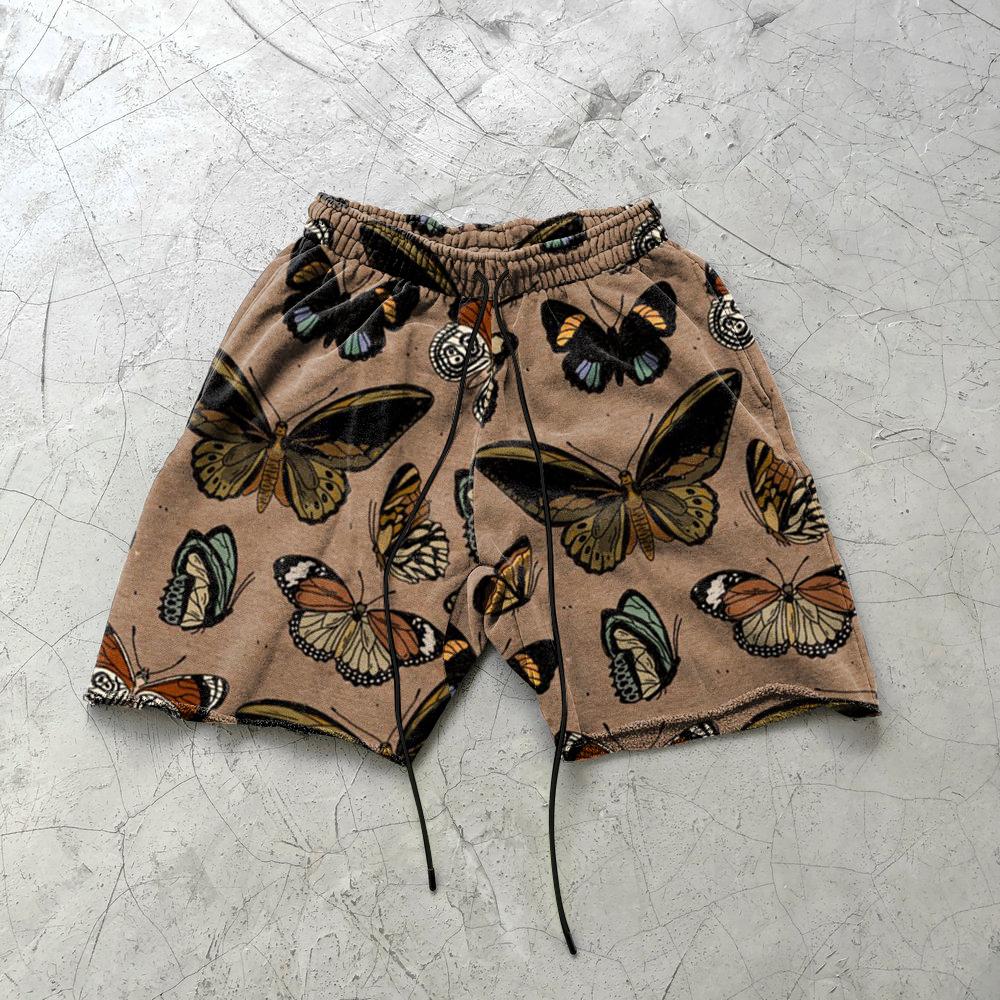 Streetwear Cashew Print Track Shorts