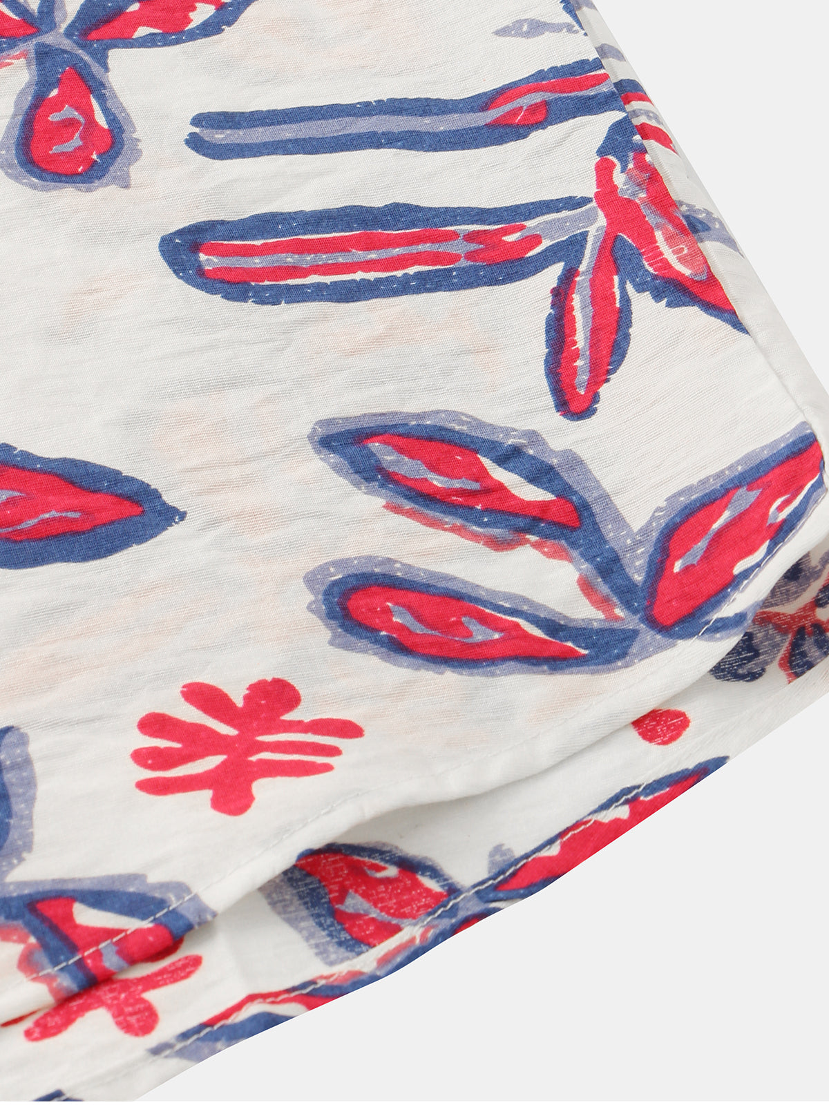 Men's Floral Print Casual Button Up Short Sleeve Shirt