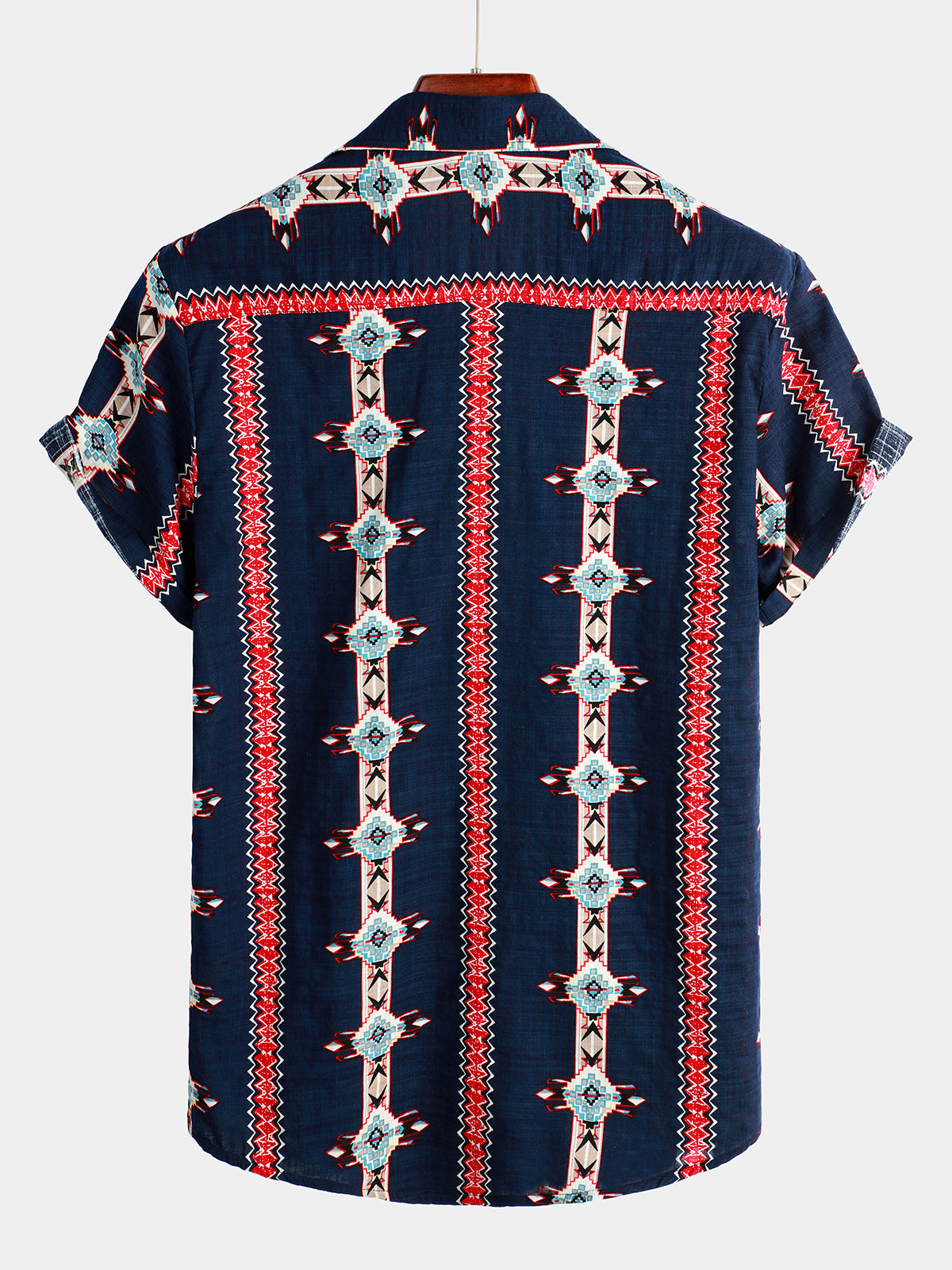 Men's Retro Short Sleeve Cotton Shirt
