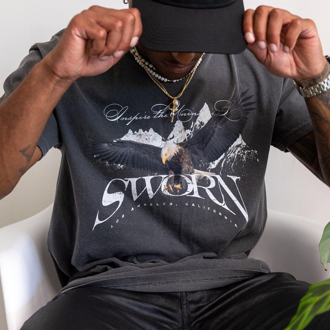 Retro Oversized Men's Print T-shirt