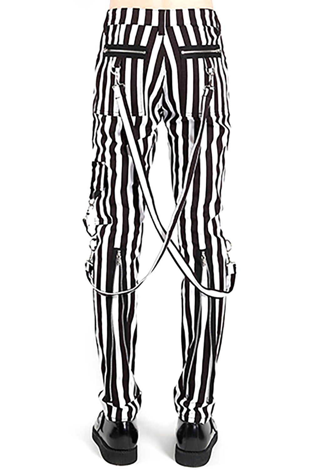 NYC Bondage Pants Black/White Striped
