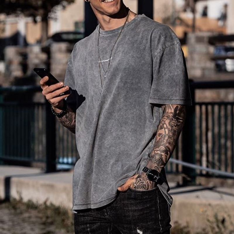 Mens Fashion Simple Printed Casual T-shirt