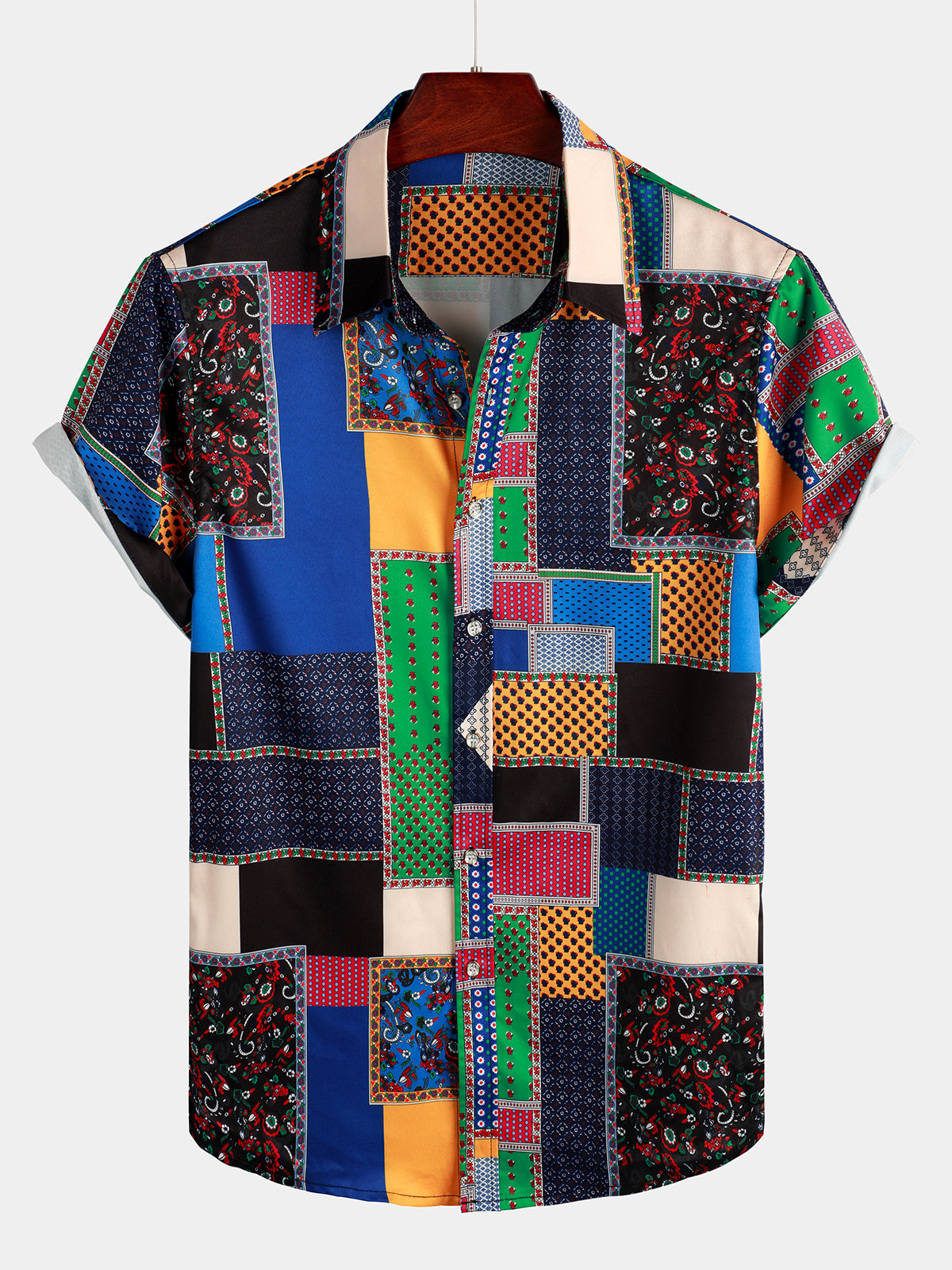Men's Casual Retro Short Sleeve Shirt