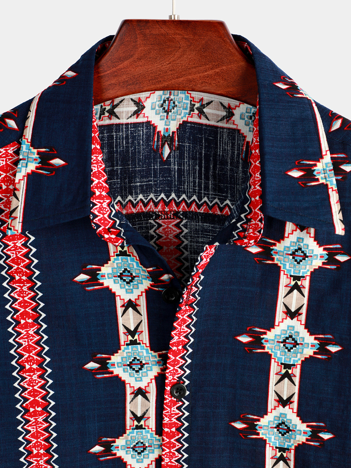 Men's Retro Short Sleeve Cotton Shirt