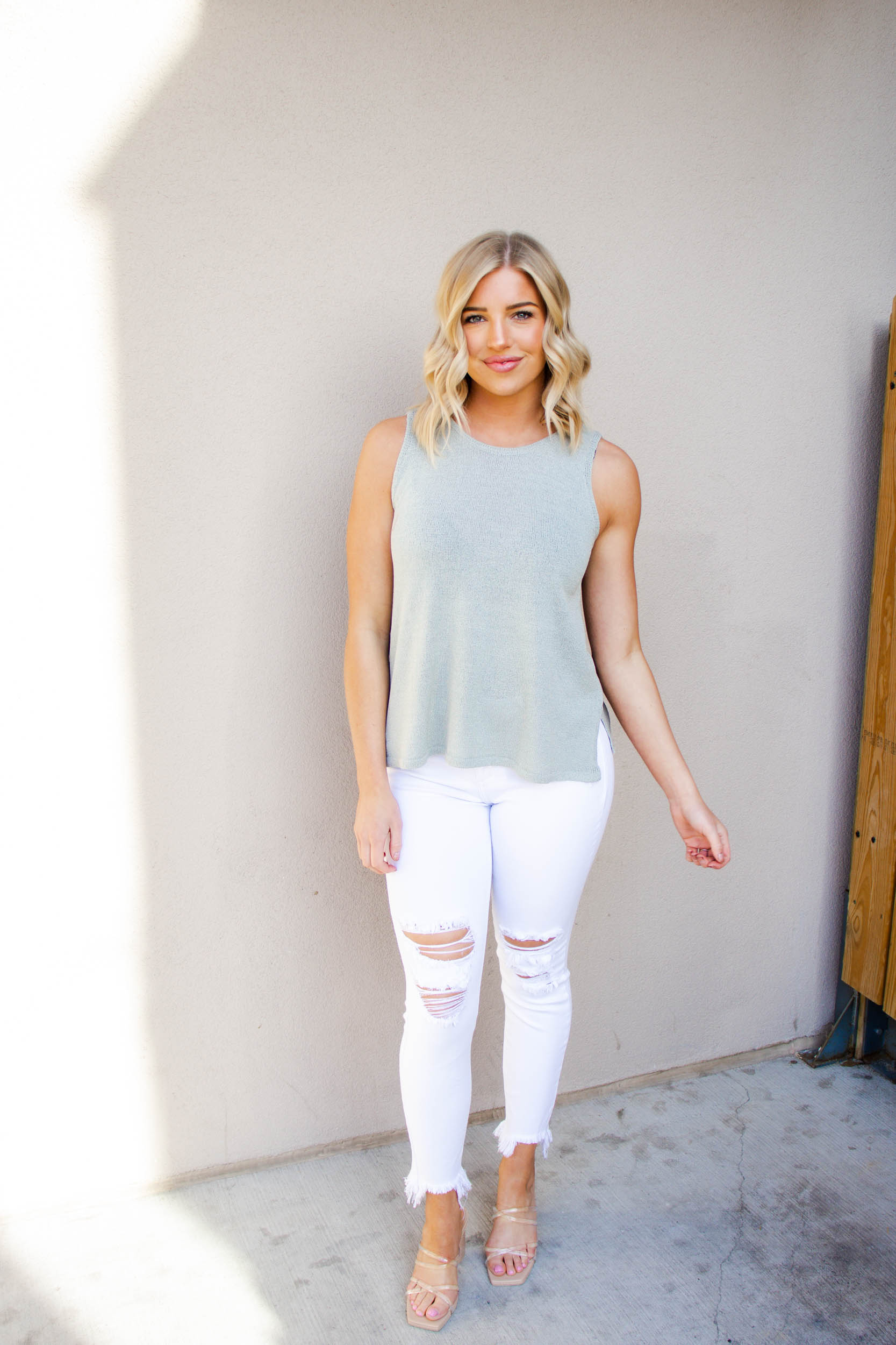 Delilah Sweater Tank | Dusty Sage