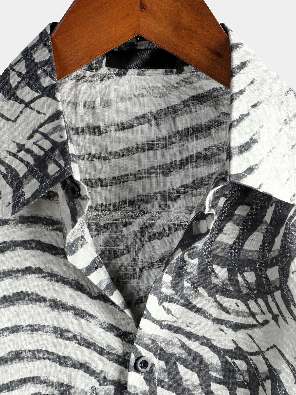 Men's Casual Striped Print Short Sleeve Shirt