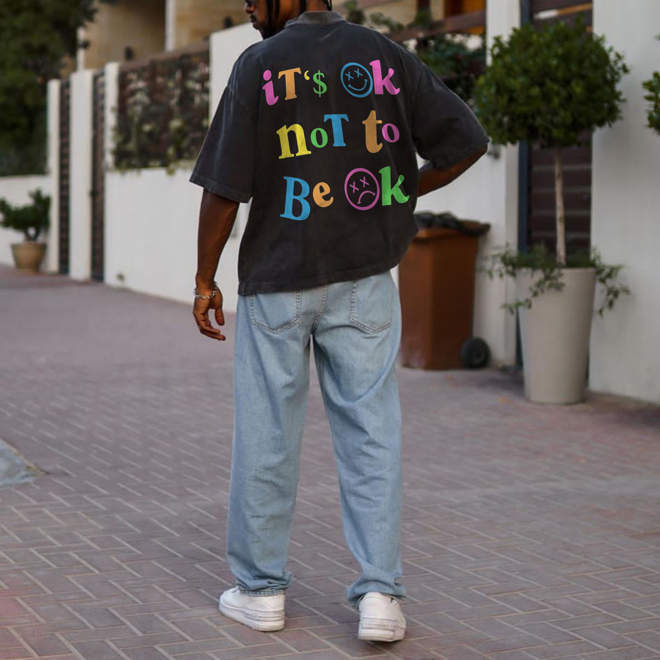 Oversized IT'S OK NOT TO BE OK T-shirt