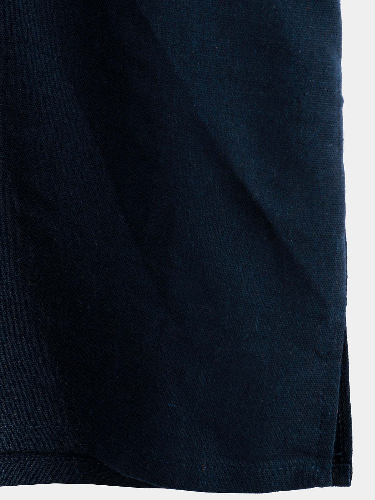 Men's Solid Color Stand Collar Half Button Pocket Front Shirt