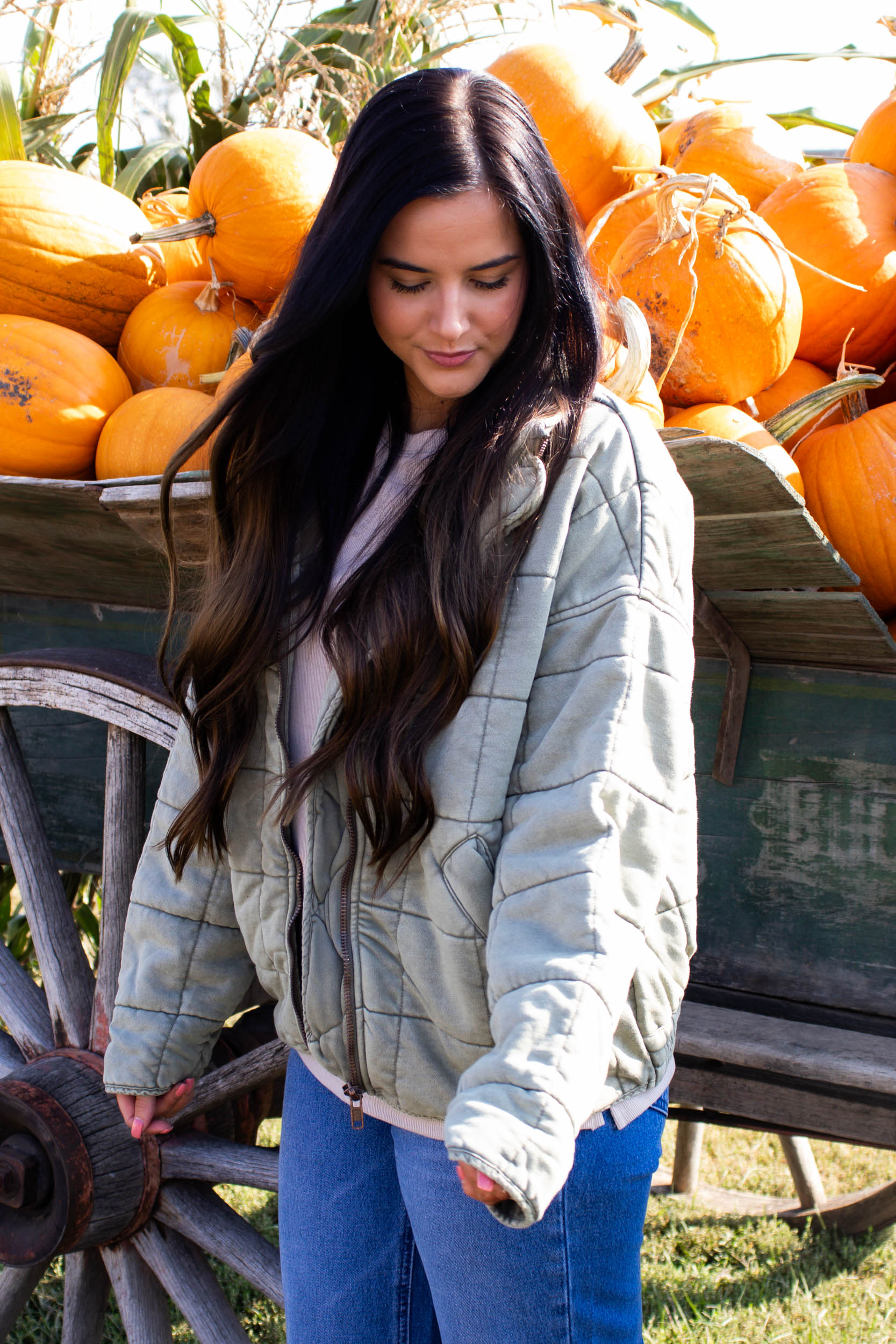 Cole Oversized Washed Jacket | Olive