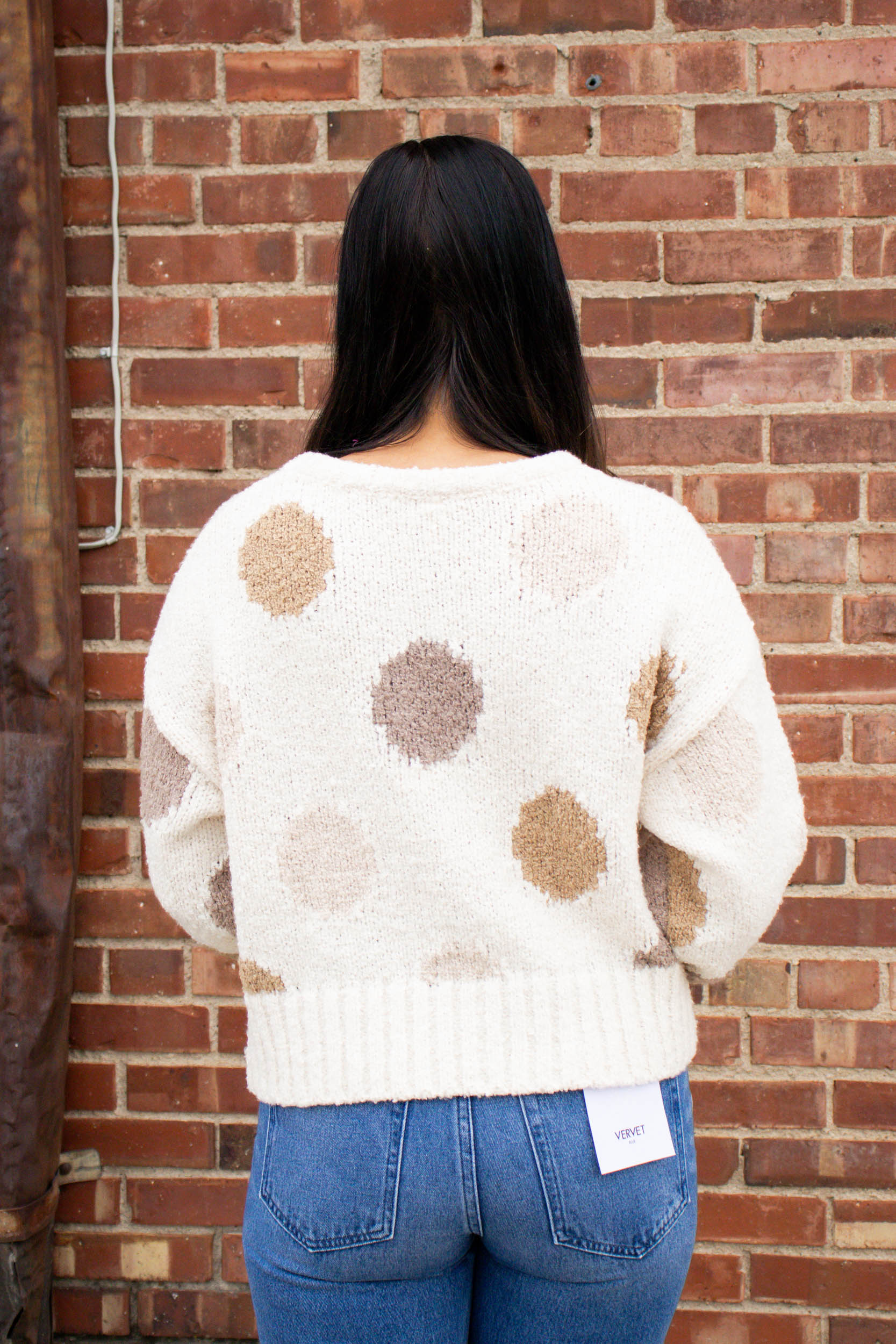 Hazel Polka Dot Sweater | Cream Combo