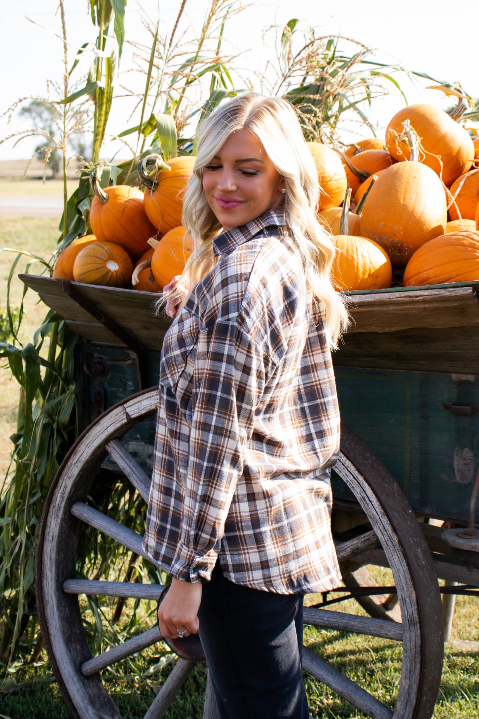 Zana Oversized Boyfriend Flannel | Brown