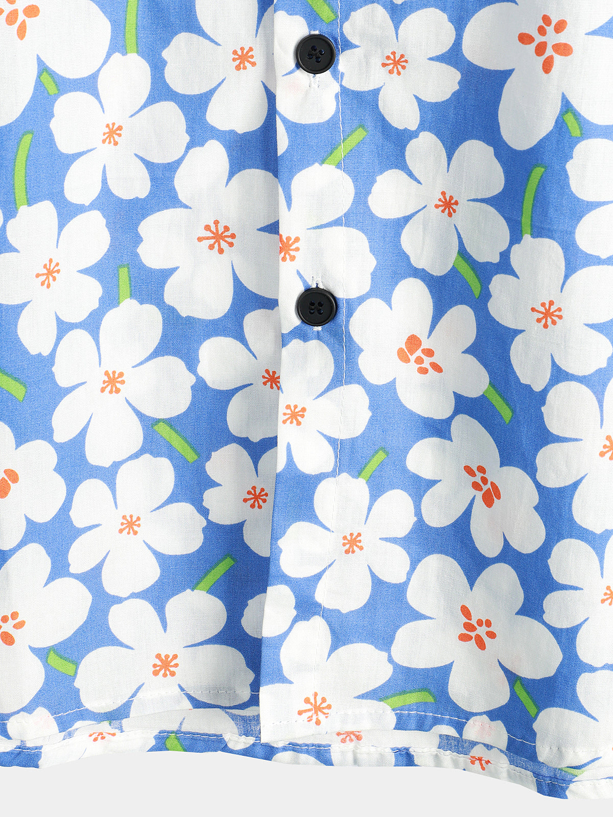 Men's Floral Print Holiday Flower Casual Short Sleeve Shirt