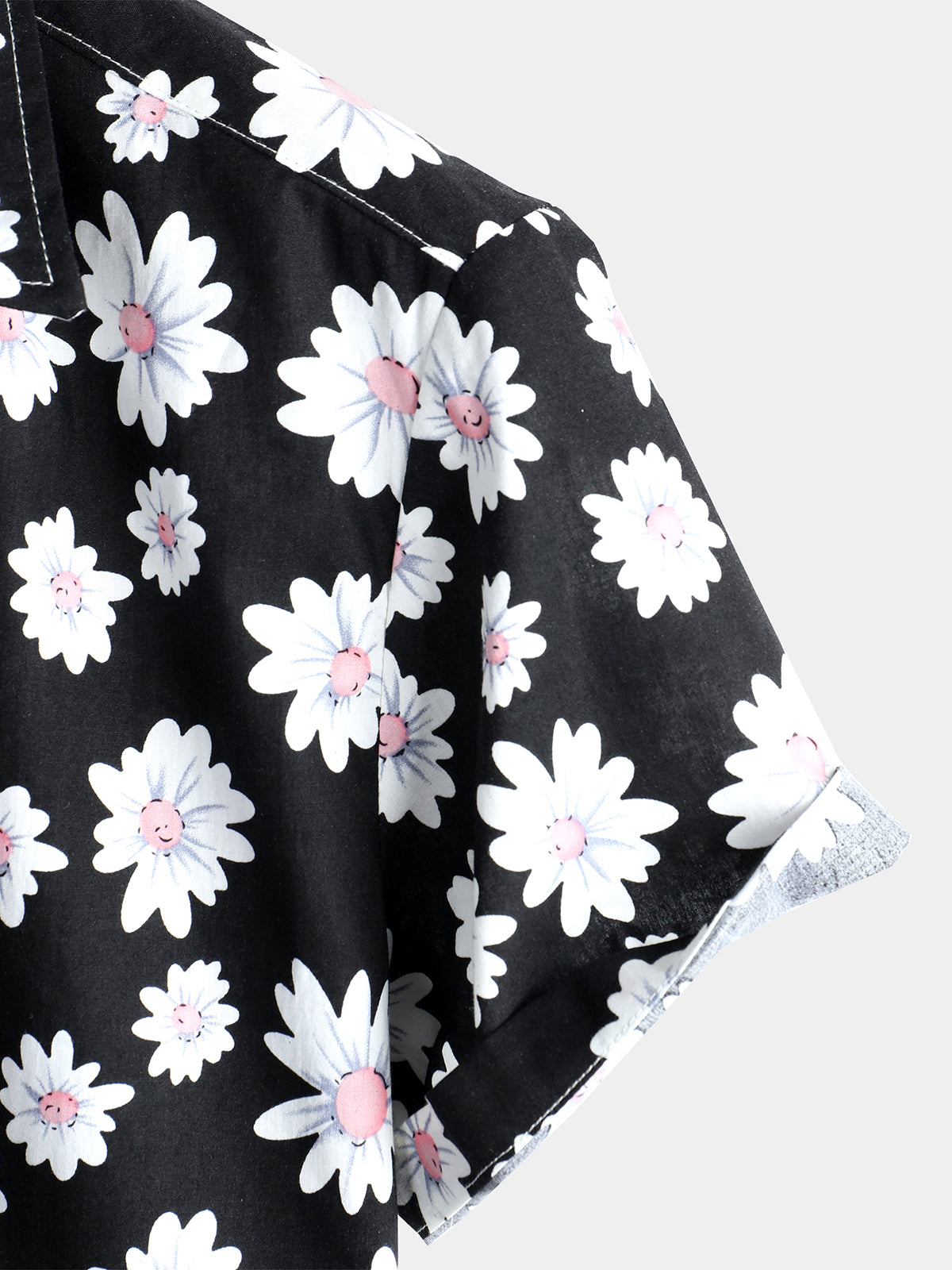 Men's Yellow Daisy Hawaiian Short Sleeve Shirt