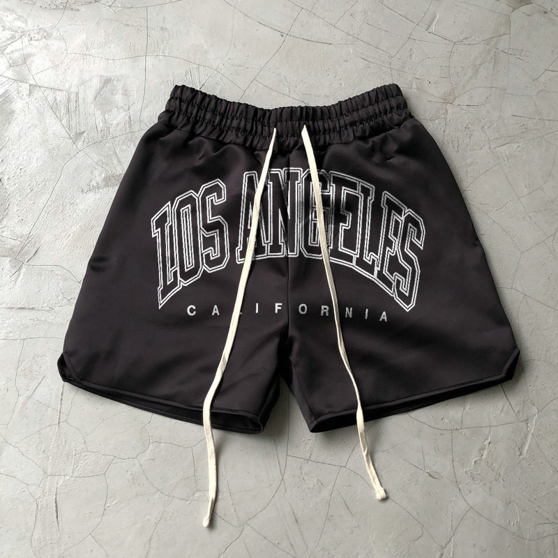 Vintage LA Print Track Shorts