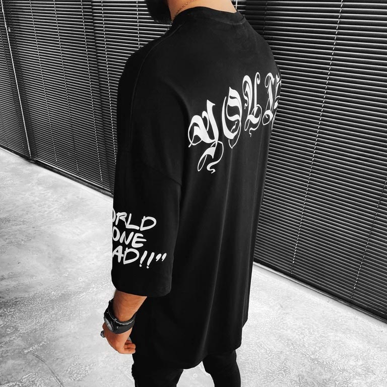 World Crazy Print Loose Short Sleeve T-Shirt