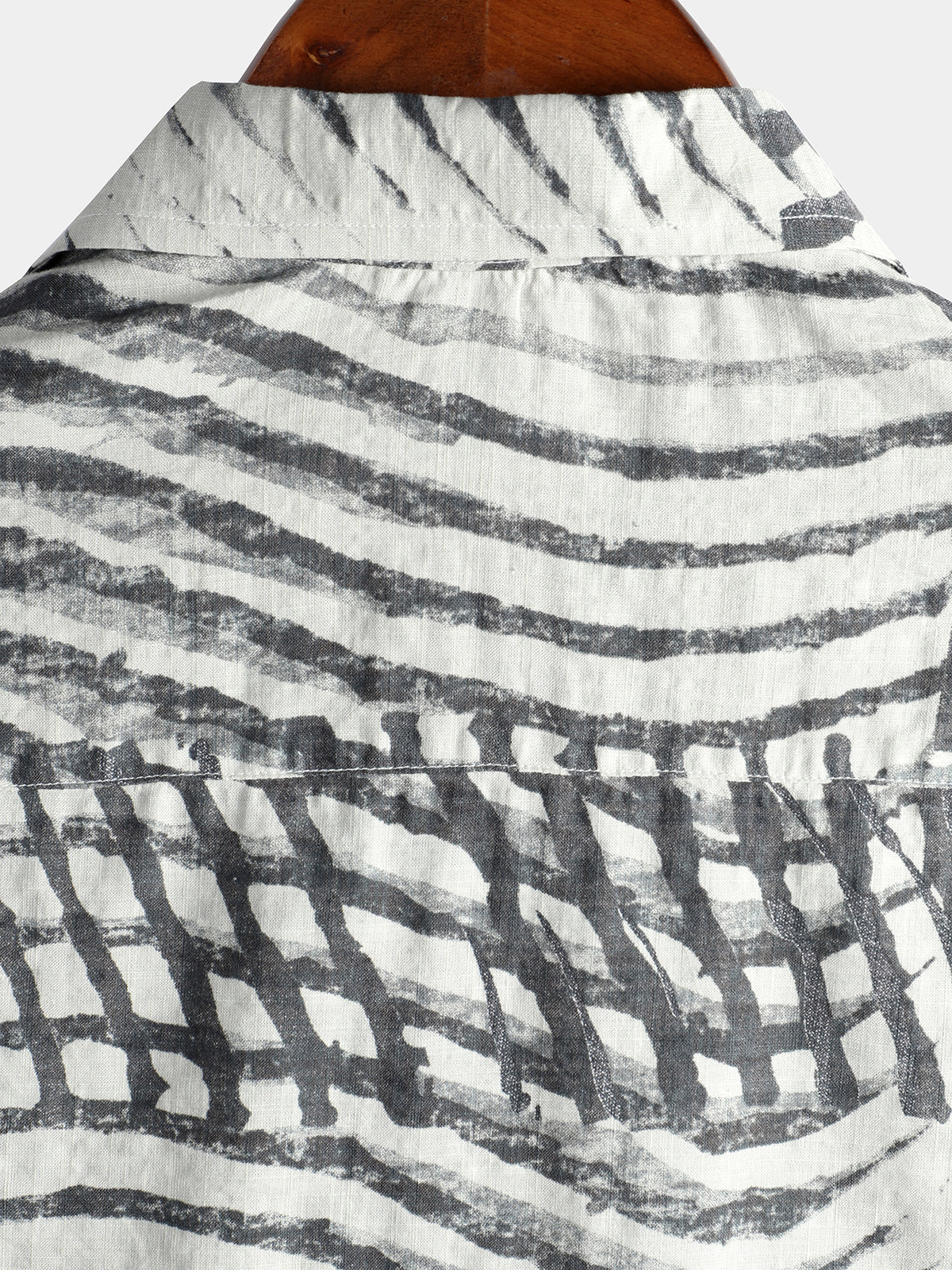 Men's Casual Striped Print Short Sleeve Shirt
